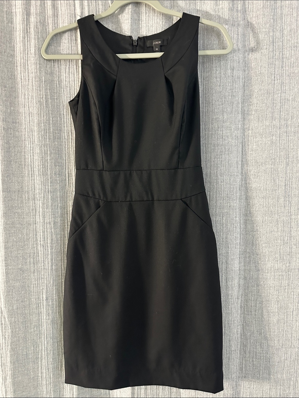 J. Crew Black Sleeveless Sheath Dress with Sculpted Seams